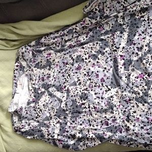 Long sleeve spotted print shirt